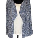 89th and Madison  blue marled open front cardigan Size Petite Medium Photo 0