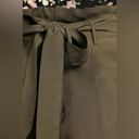 Lulus  Olive Green Outstanding Effort Cotton Blend Paperbag Waist Trouser Pants Photo 3