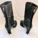 Brighton  Heeled Boots 7.5 Risque Leather Mid-Calf Alligator Pewter Silver Photo 5