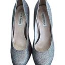 Steve Madden  Womens Caryssag High Heels Silver Glitter Sparkle Shoes 9.5 M Photo 5