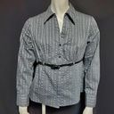 Worthington  Gray & Silver Button Down Shirt & Belt Photo 1