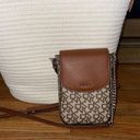 DKNY NEW  Flap Phone Purse & Wallet - Brown/Beige Signature Design Photo 0