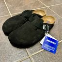 Birkenstock Boston Footbed Slip On Backless Clogs Black Suede Shoes EU 39 Photo 11