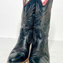 Dingo VTG  Black Leather Cowgirl Western Heeled Boots Rodeo Yellowstone Size 8 Photo 3