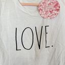 Rae Dunn NWT  Love Black Lettering Short Sleeve White T-Shirt Women’s Small Photo 2