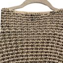 Tommy Bahama Womens Y2K  Gold Metallic Black Open Weave Knit Sweater Size Medium Photo 6