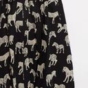 Anthropologie NWT!  Porridge $138 Black Motif Zebra Print Faux Midi Maxi Skirt XS Photo 3