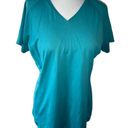 Mountain Hardwear  LADIES SS SOLID TURQUOISE VNECK TOP TUNIC TEE TSHIRT EUC L Photo 9