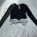 Project Social T Long Sleeve Crop Top With Waist Ties  Photo 1