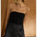 ZARA Limited Edition Black Bustier Strapless Midi Dress Photo 1