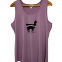 LuLaRoe  Purple Llamacorn Sleeveless Loungewear Pajama Tank Size Large Photo 0