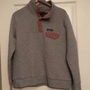 Patagonia Organic Cotton Diamond Quilted Snap-T Pullover Women’s XL Sweatshirt Photo 0