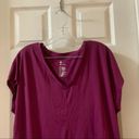 All In Motion  Magenta V Neck Short Sleeve Tie Knot Back Tee XXL Photo 4