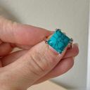 Boutique “Belize” Southwestern Blue Turquoise Silver Ring 9 Cowgirl Maximalist Photo 5