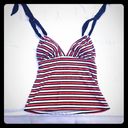 Anne cole  Signature Tankini Retro Stripe Top Black Orange Women's Size S Photo 1