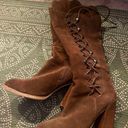 sbicca  RARE lace up/ zipper boho suede boots sz 9 Photo 0