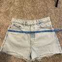 ZARA high waist Denim cut off jeans shorts Photo 6