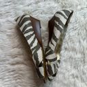 Ralph Lauren Lauren  Zebra Canvas Printed Open Toe Wedge Women's 6B Photo 2