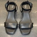 Nordstrom Rack  | Landry Black Vegan Leather Open Toe Block Heels Women's 9 Photo 7