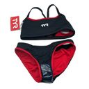 TYR Ironman Competitor Womens Reversible Workout Bikini Black Red S Photo 2