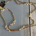 Monet NWT!  Gorgeous Vintage Weaved Chain Necklace W Faux Fresh Water Pearls Photo 1