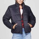 Universal Threads Universal Thread Puffer Jacket Women's Medium Dark Blue Water Resistant Photo 0