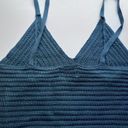 Olive & Oak Nordstrom  Ribbed Crochet Knit V-Neck Bralette Tank Blue Medium NEW Photo 6