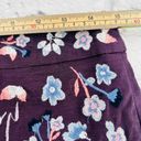 The Loft Ann‎ Taylor Pencil Skirt Women's Size 6 Plum Embroidered Floral Lined Mini Photo 5