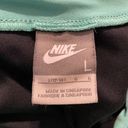 Nike Womens  Black Teal Script Logo Joggers Capris Size Large Photo 2