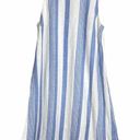 Harper Striped Mini Dress Sleeveless Linen Rayon Blend Blue White Womens Sz XXS Photo 0
