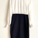 Ted Baker  London White and Navy Lizzata Pleated Combo Dress Women’s Size 4 Photo 1