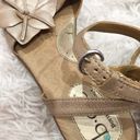 Born concept BOC  Leather Floral Ankle Strap Sandals Gold 8 Photo 4