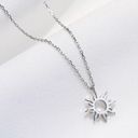 925 Silver Plated Sun Pendant Necklace for Women Photo 1