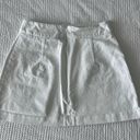 White Denim Skirt Size 6 Photo 1