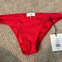 ONIA NWT  - Ashley Ribbed Bikini Bottom - Red Rock Photo 4