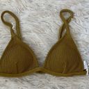 Good American  Women’s Always fits Triangle bikini top in dirty olive001 size 1 Photo 2