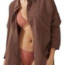 Cotton On  Body Organic Cotton Swim Cover Up Beach Shirt Chocolate Size XL NWT Photo 0