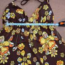 American Vintage Akoya Y2K Indie Hippie Floral Boho Padded halter top womens size L Photo 8