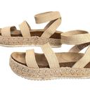 Esprit  Gigi Sandals Cream Size 7.5 Platform Espadrille Ankle Wrap Braided Photo 8