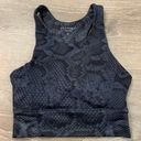 Anthropologie All Fenix  Navy Snakeskin Print Sports Bra Size Small Photo 5