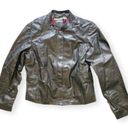 Tommy Hilfiger  Black Leather Motorcycle Jacket Large Photo 0