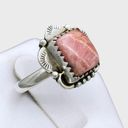 Sterling Silver Native Made  Rhodochrosite Ring - Sz 7 Photo 2