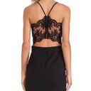 Michelle Mason  Revolve Black Lace Cocktail Spaghetti Strap Open Back Mini Dress Photo 8