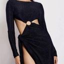 Meshki  Navy Christina Backless‎ Wrap Dress Size L NWT Photo 1