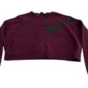 Nike  Dry Fit Cropped Sweatshirt Women's Purple Size Large Solid Long Sleeve Photo 0