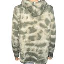 Nicole Miller Green Camouflage Soft Hooded Top Photo 2