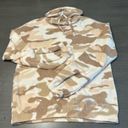 Derek Heart  Womens Tan Sweatshirt Size‎ Small Camo Mock Neck Fleece Photo 0