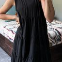 Entro Black Tiered Dress Photo 0