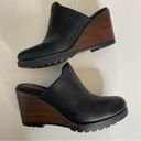 Sorel New  After Hours Wedge Leather Mule Black 6 Photo 1