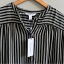 Popsugar  NWT Striped Long Sleeve Button Down Shirt Classic Black and White Top Photo 1